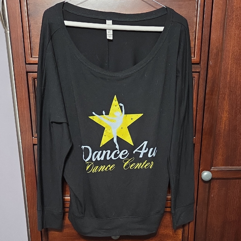 Bella Canvas Black Sweatshirt with Yellow Star Design